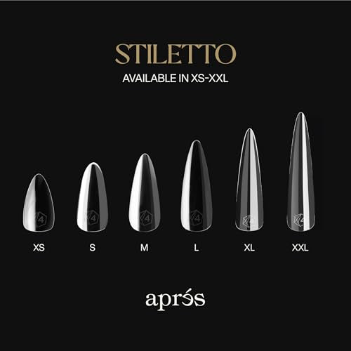Aprés Gel-X Sculpted Stiletto Extra Extra Long Nail Tips - 210 Count