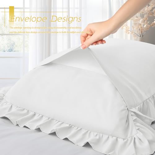 Ruffled Body Pillow Case 20"x54" - Soft Microfiber Cover