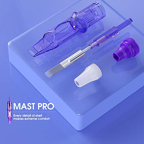 Mast Pro Tattoo Cartridges - 20 Disposable Needles, Mixed Sizes 1205RL & 1205RS