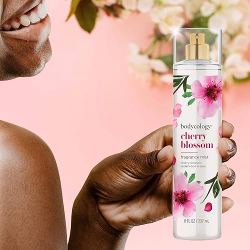 Bodycology Cherry Blossom Fragrance Mist – Long-Lasting 8 fl oz (Pack of 2)