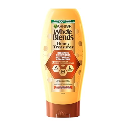 Garnier Whole Blends Repairing Conditioner Honey Treasures, Damaged Hair, 22 fl; oz.
