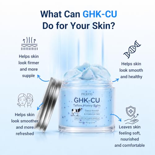 GHK-Cu Copper Peptide Face Cream with Manuka Honey - 2 Fl Oz