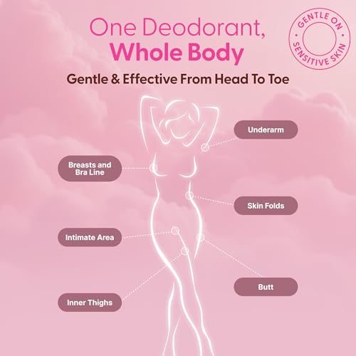 HAPPY CURVES Whole Body Deodorant for Women - Aluminum-Free, Tahitian Vanilla Scent, Long Lasting Odor Control