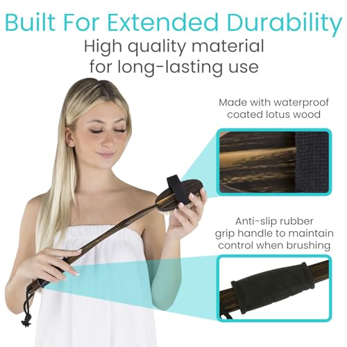 Vive Dry Brush Set for Lymphatic Drainage - 3 Natural Bristle Brushes