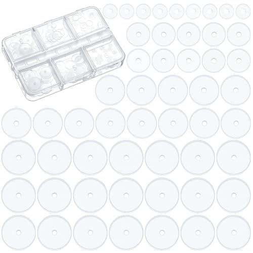 120 Pcs Clear Silicone Piercing Discs - 4 Sizes for Earring Support