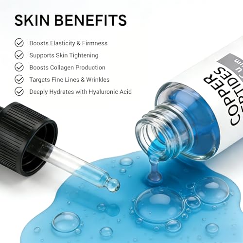 Copper Peptide Serum with GHK-Cu & Hyaluronic Acid for Hydration