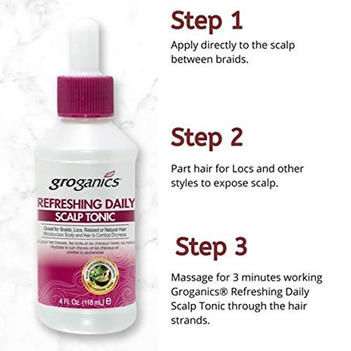 Groganics Refreshing Daily Scalp Tonic - 4 fl oz Hair Growth Treatment
