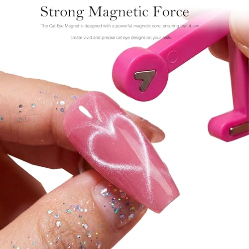 Cat Eye Nail Art Magnet Tool - Strong Magnetic Wand for Gel Polish (2 Pack)