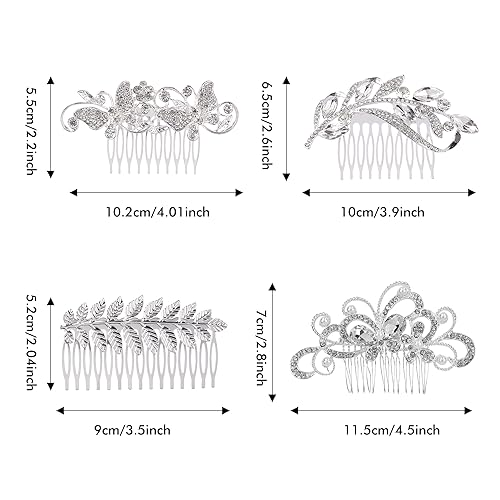 Cinaci 40-Pack Rhinestone Bridal Hair Accessories Set