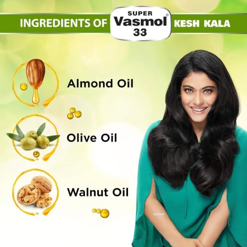 Vasmol Super Vasmol 33 Hair Color Oil - Pack of 4, 100mL Each
