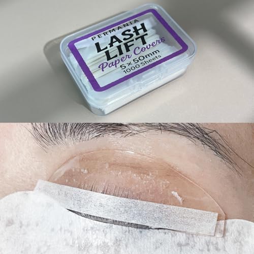 PERMANIA White Lash Lift Paper Strips, 1000P Lash Perm & Curling Ribbons