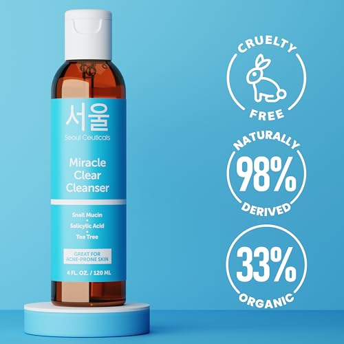 Korean Acne Cleanser with Snail Mucin & Salicylic Acid - 4oz