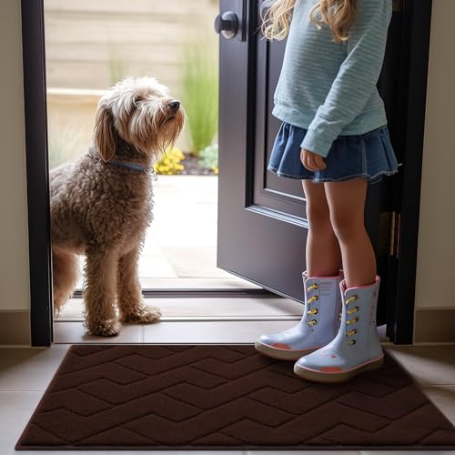 OLANLY Indoor Door Mat - 36x24, Non-Slip, Absorbent & Easy to Clean