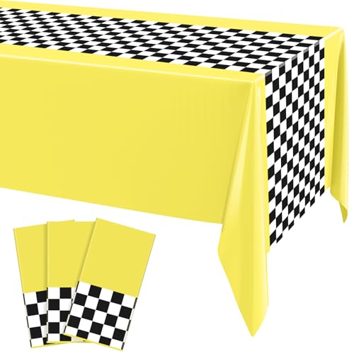 Racing Car Birthday Party Tablecloths - 3 Pack, 54x108 in