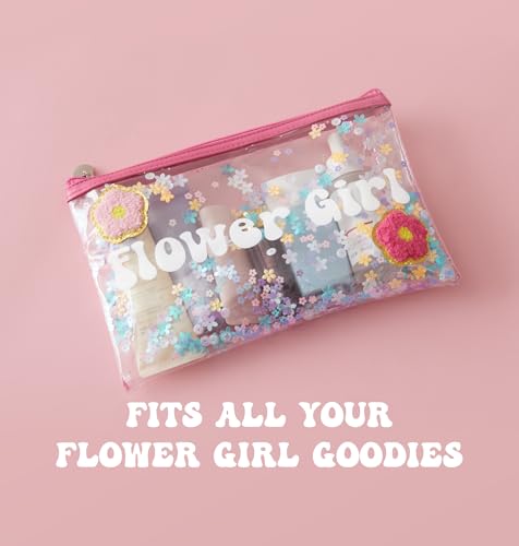 Flower Girl Cosmetic Bag – 1 Pack | Cute Gift for Weddings