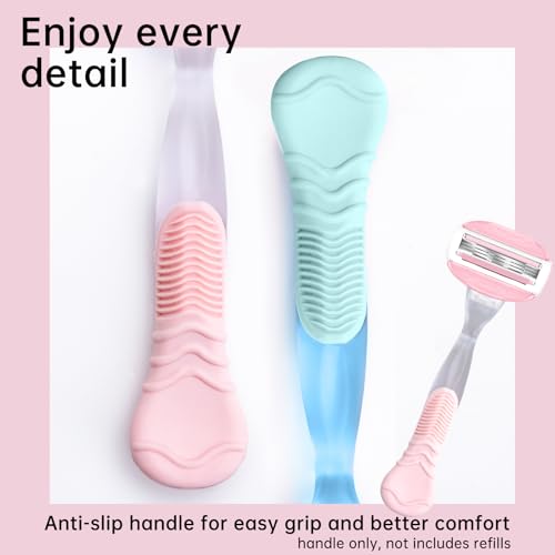 TEITEAI 2 Pack Replacement Razor Handle for Venus Razors - Pink