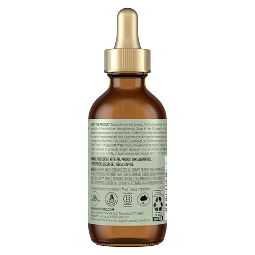 SheaMoisture Rosemary & Vegan Collagen Scalp & Hair Oil 2oz Pack of 2 - Strengthening & Hydrating