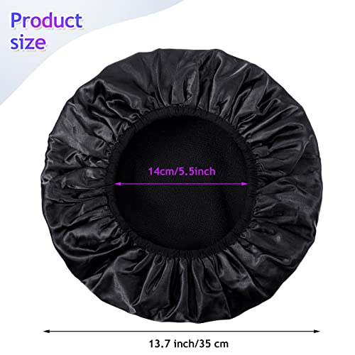 Geyoga Cute Pattern 2-Pack Waterproof Shower Caps for Long Hair, Terry Lined, Breathable & Reusable