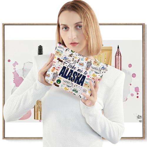 Take Alaska Makeup Bag | Travel Cosmetic Pouch for Alaska Gifts