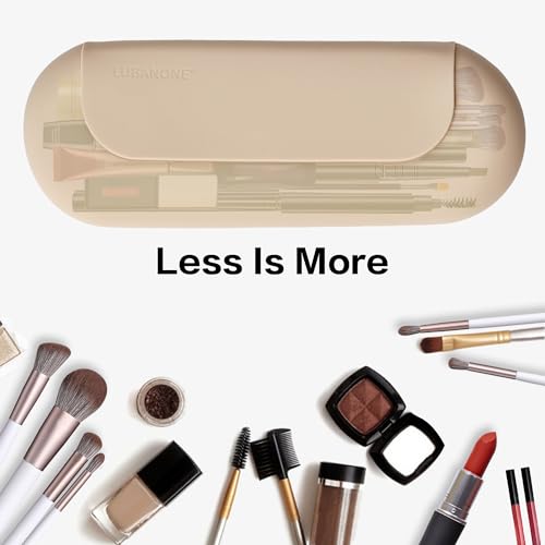 LuBanOne Silicone Makeup Brush Holder – Magnetic Travel Organizer Case