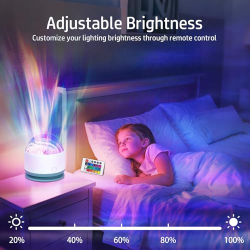 Aurora Night Light Projector with Remote Control - 16 Colors
