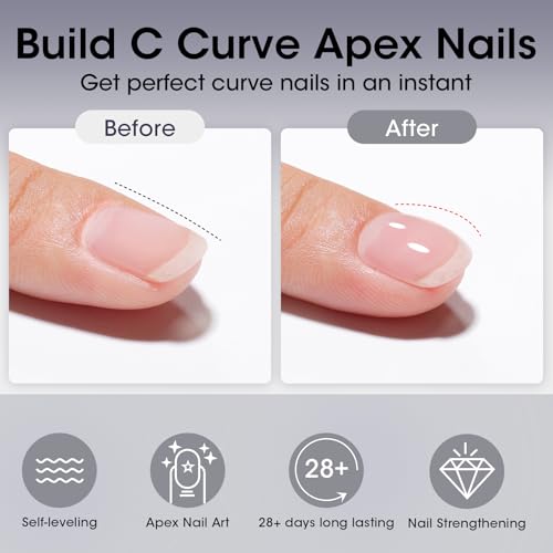 GELLEN 5-In-1 Clear Builder Gel 20ml - HEMA-Free Nail Strengthener