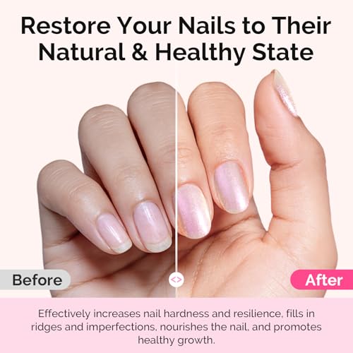 MelodySusie Nail Strengthener & Growth Treatment 15ml - 2-in-1 Base Coat & Glossy Polish