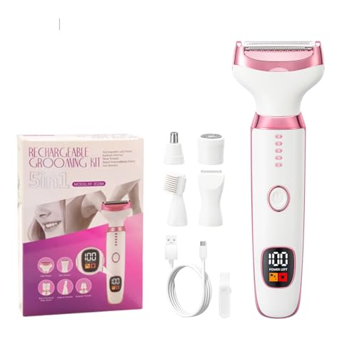 Ourcec 5-in-1 Electric Women's Shaver - Waterproof Painless Hair Remover