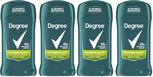 Degree Men Extreme Blast Antiperspirant Deodorant - 48-Hour Freshness, 2.7 oz (Pack of 4)