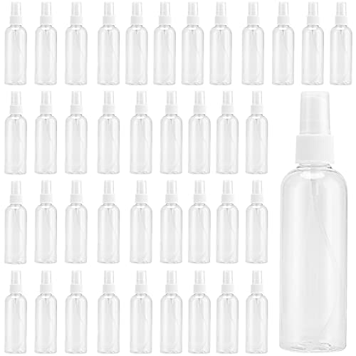 HEIHAK 50-Pack 30ml Clear Plastic Fine Mist Spray Bottles - Travel Size