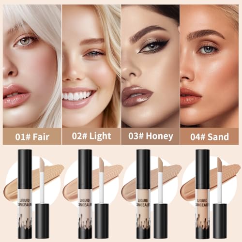 QIC Full Coverage Liquid Concealer – Waterproof, Long-Lasting Matte Finish