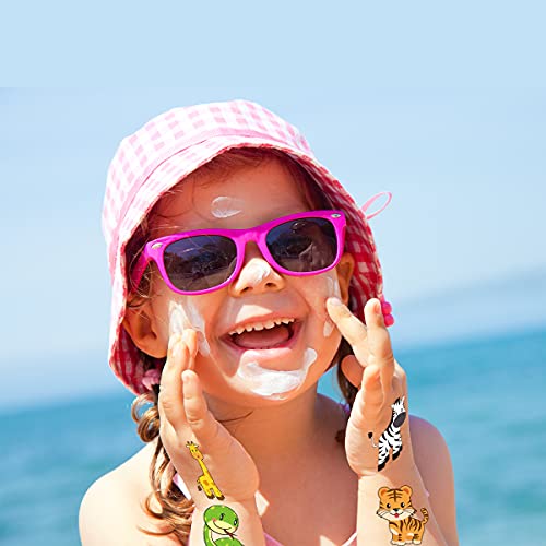 60 Pcs Safari Animal Temporary Tattoos for Kids Birthday Party
