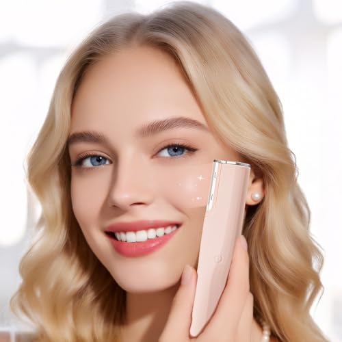 pvqKing Sonic Dermaplaning Tool for Women - Rechargeable Pink Face Razor