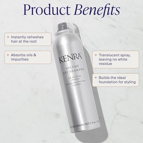 Kenra Volume Dry Shampoo - Oil Absorbing Translucent Spray for All Hair Types