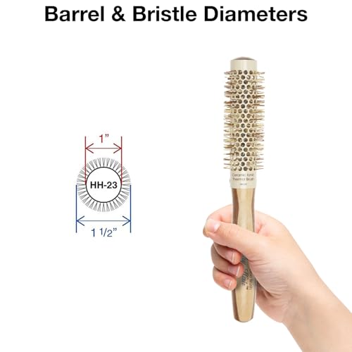 Olivia Garden Bamboo Ionic Thermal Round Hair Brush 1 Pack - Not Electrical
