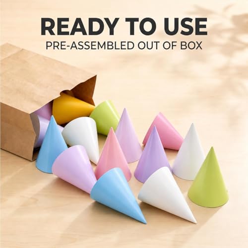 Pre-Assembled Birthday Party Hats for Adults - Fun Headwear for Celebrations