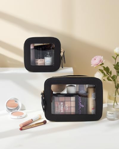 KOTORA Black Clear Sunscreen Makeup Bag Organizer Set