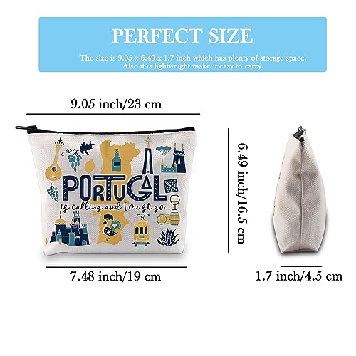 Must Go Portugal Makeup Bag - Travel Gift for Bachelorette Party