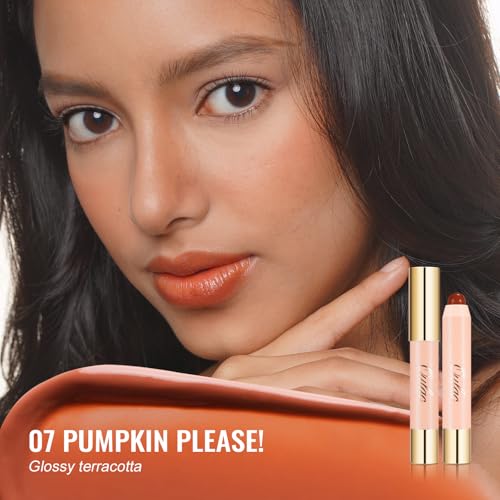 Oulac Pumpkin Please! Lipstain & Blush Duo, Moisturising Vegan Lip Balm & Cheek Tint