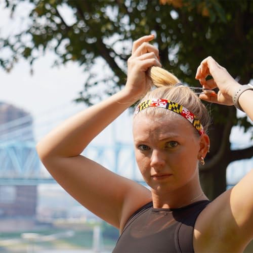 Maryland State Pride Velvet Lined No Slip Workout Headband