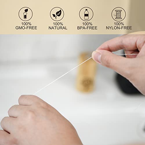 Gaia Guy Biodegradable Silk Dental Floss Refill - Eco-Friendly, Unflavored, 4 x 33yds