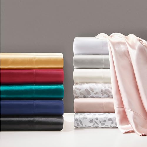 Madison Park Essentials Satin Pillowcase Set of 2 - Gray Leopard