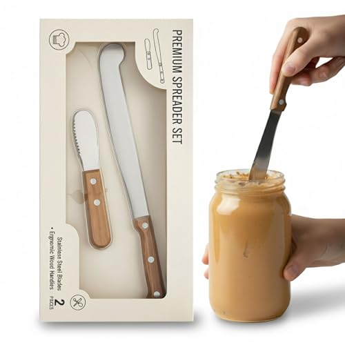 Performore 2-Piece Spreader Knife Set - 12" Peanut Butter & 5" Short Knife