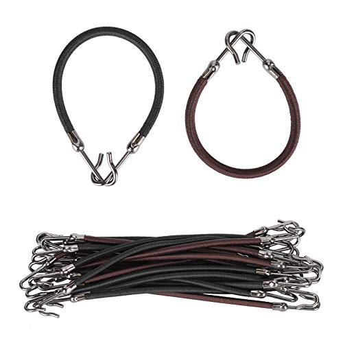 Bungee Hair Ties for Women – 20-Pack No-Slip Ponytail Hooks