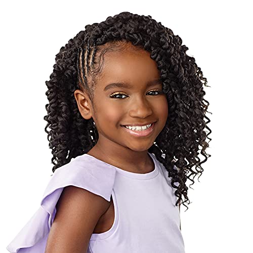 LULUTRESS Sensationnel Crochet Braids Lulu Mini Passion Twist 10" 1B - 1 Pack Kids Protective Style
