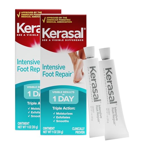 Kerasal Intensive Foot Repair Ointment 1 oz (Pack of 2) - Heal Cracked Feet