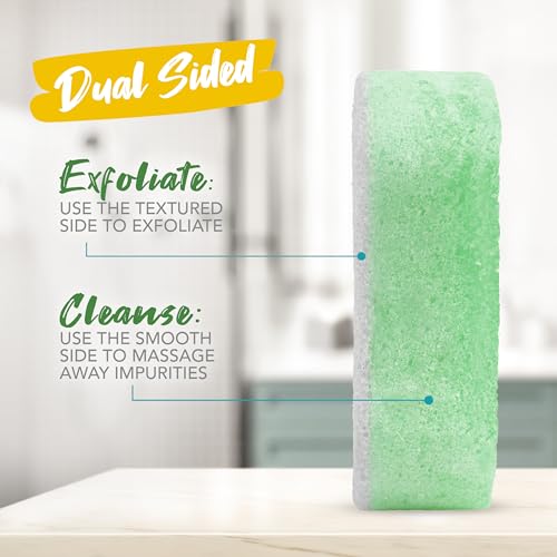 Spongeables Pedi Scrub Foot Exfoliator, Citron Eucalyptus, 3-Pack