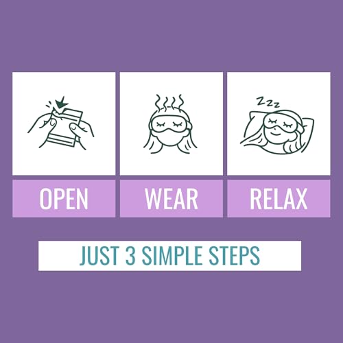 Noveha Lavender Self-Heating Steam Eye Mask - 30 Pack Warm Compress