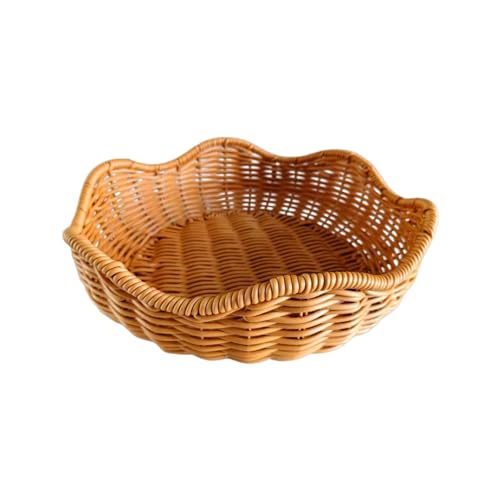 Handmade Woven Rattan Decorative Storage Basket, 8.66 Inch