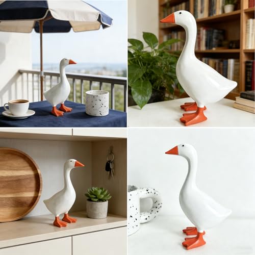 7-Inch Desk Goose Key Holder - Adorable Resin Office Decor